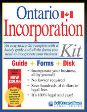 Incorporation Kit for Ontario